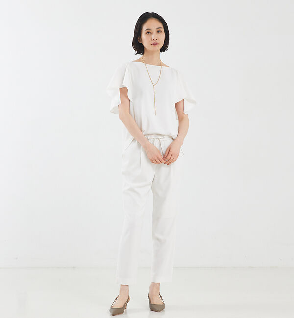 qualite「【セットアップ対応】バックサテンジョーゼットパンツ」|その他|