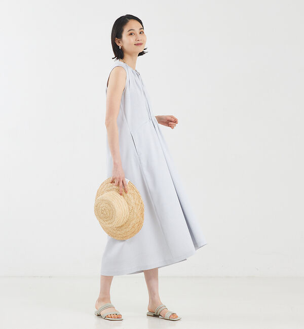 qualite「リネンライクギャザーワンピース」|ワンピース|