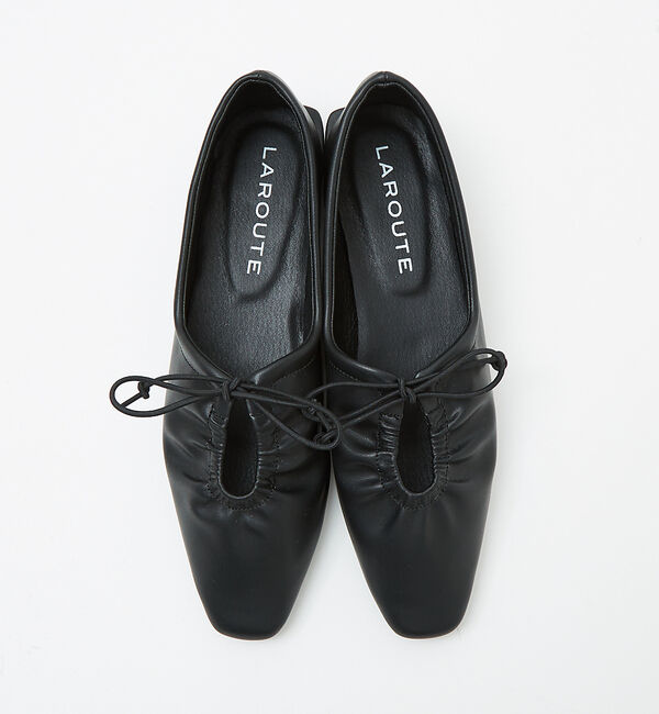 AU BANNISTER「【LAROUTE】レースアップギャザー ソフトパンプス」|その他|