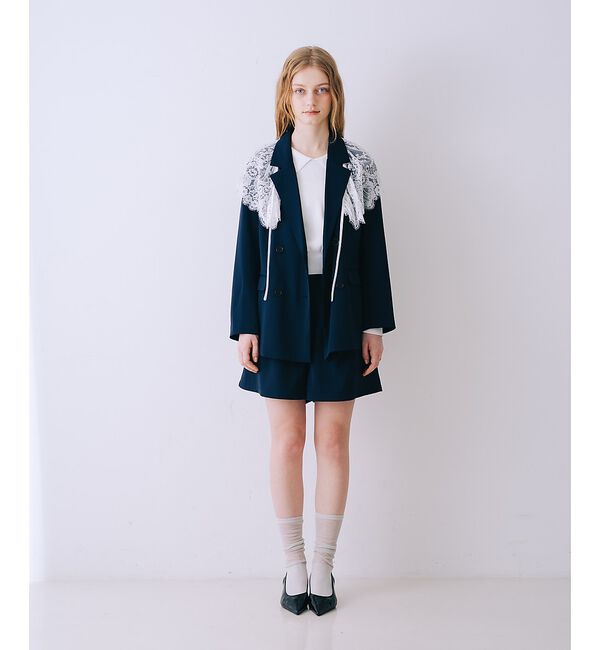 SELFIST「レース付きテーラドカラージャケット」|テーラードジャケット|