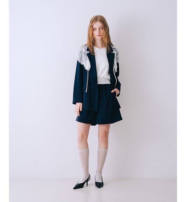 SELFIST「レース付きテーラドカラージャケット」|テーラードジャケット|