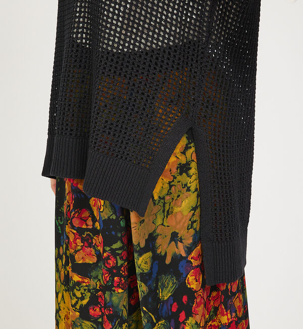 abahouse mavie「メッシュニットノースリプルオーバー」|ニット・セーター|