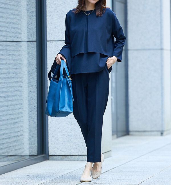 abahouse mavie「【エニデイカセット】バックフレアーセットアップ」|スーツ|ダークネイビー