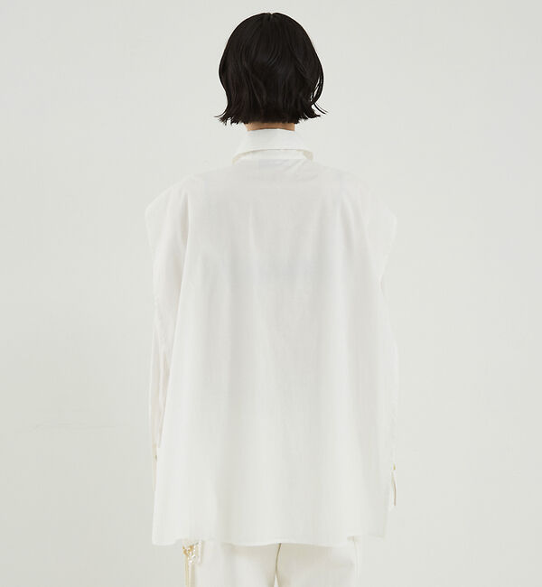 The Store by C' 「【DARKPARK】BLANCA POPLIN GAUZE CAPE SHIRT」|シャツ・ブラウス|