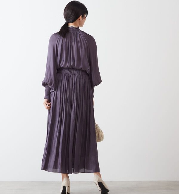 TIARA「《定番》ヴィンテージサテン2WAYフリルネックブラウス」|シャツ・ブラウス|