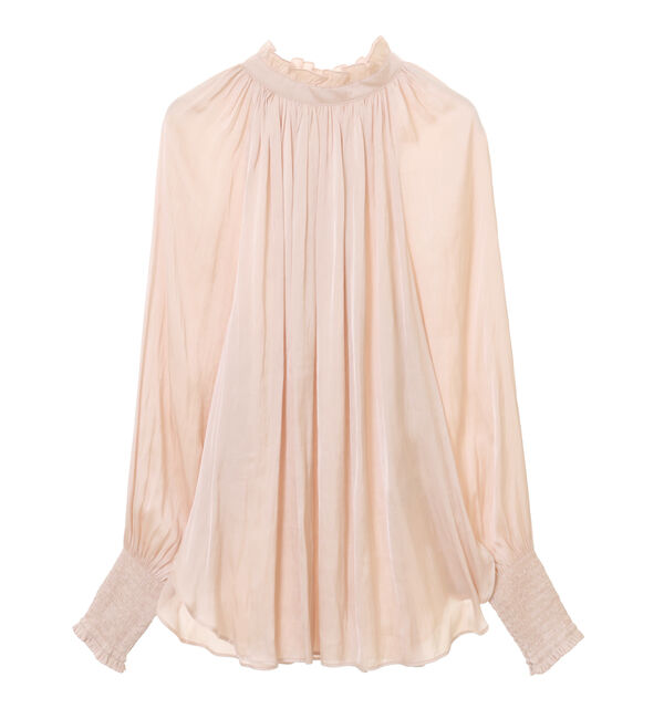 TIARA「《定番》ヴィンテージサテン2WAYフリルネックブラウス」|シャツ・ブラウス|