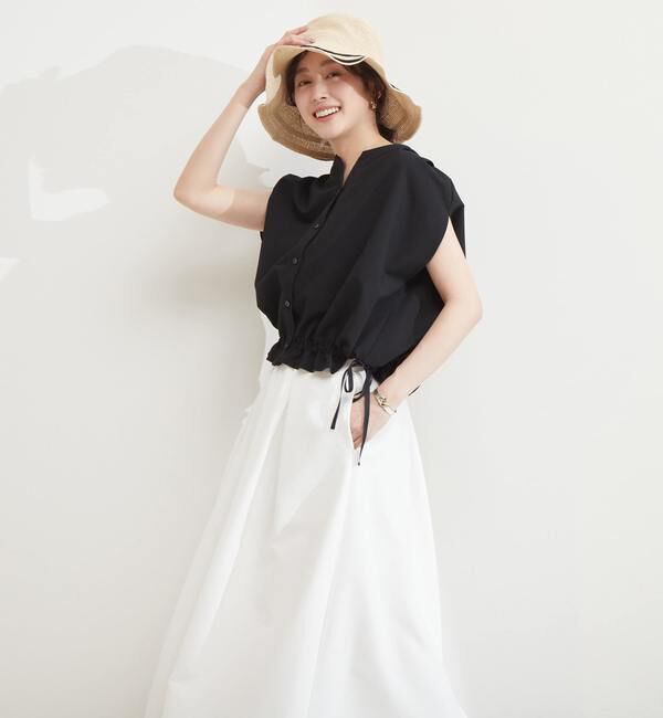 TIARA「タックフレアロングスカート」|スカート|