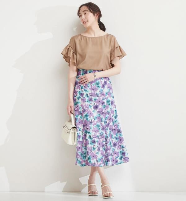 TIARA「カルゼフラワープリントマーメイドスカート」|スカート|