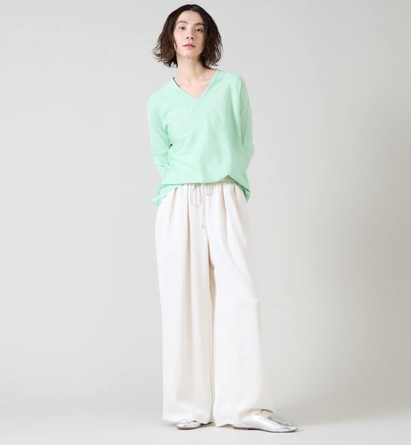 Liesse「シルク混Vネックドルマンニット」|ニット・セーター|