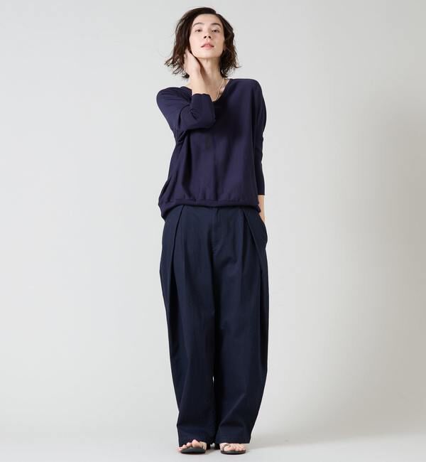 Liesse「シルク混Vネックドルマンニット」|ニット・セーター|