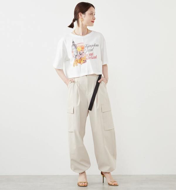 SOFFITTO「短丈プリントTシャツ」|Tシャツ・カットソー|