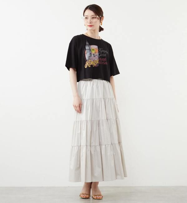 SOFFITTO「短丈プリントTシャツ」|Tシャツ・カットソー|