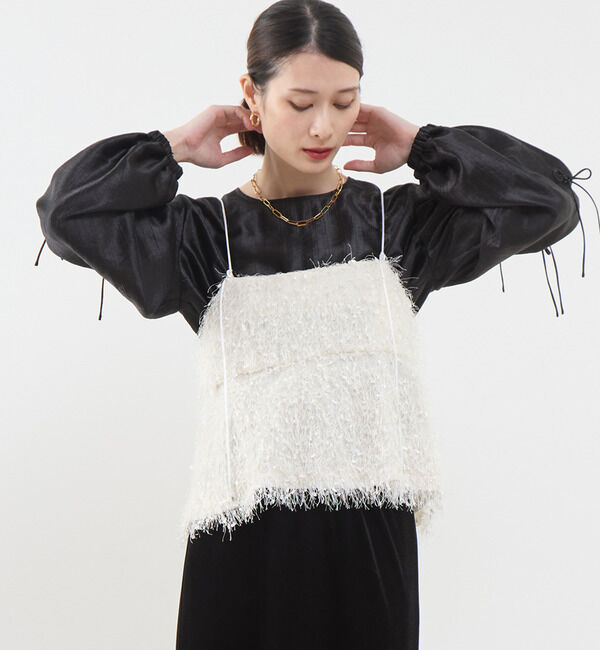 Soffitto「フリンジキャミソールビスチェ」|キャミソール|オフホワイト