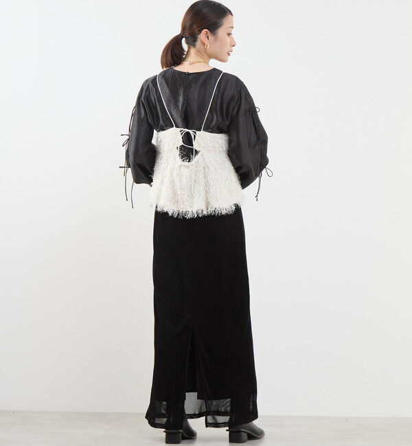 Soffitto「フリンジキャミソールビスチェ」|キャミソール|