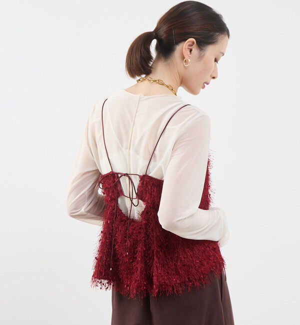 Soffitto「フリンジキャミソールビスチェ」|キャミソール|