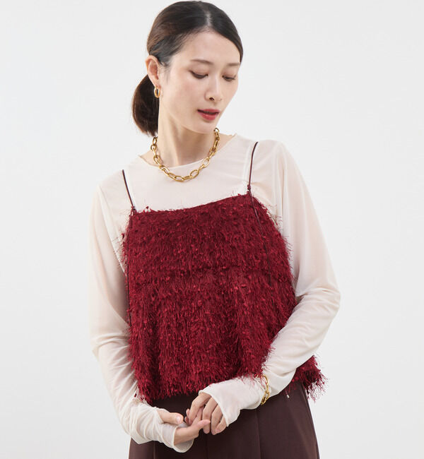 Soffitto「フリンジキャミソールビスチェ」|キャミソール|