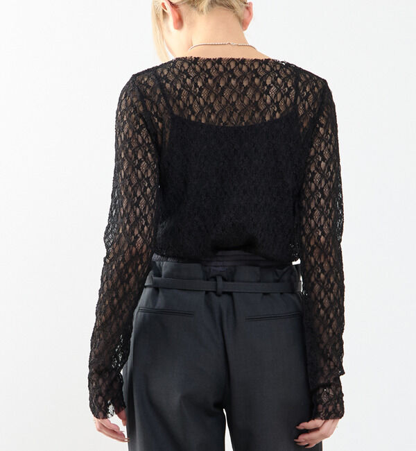 SOFFITTO「【A_/エース】ストレッチレースプルオーバー」|Tシャツ・カットソー|