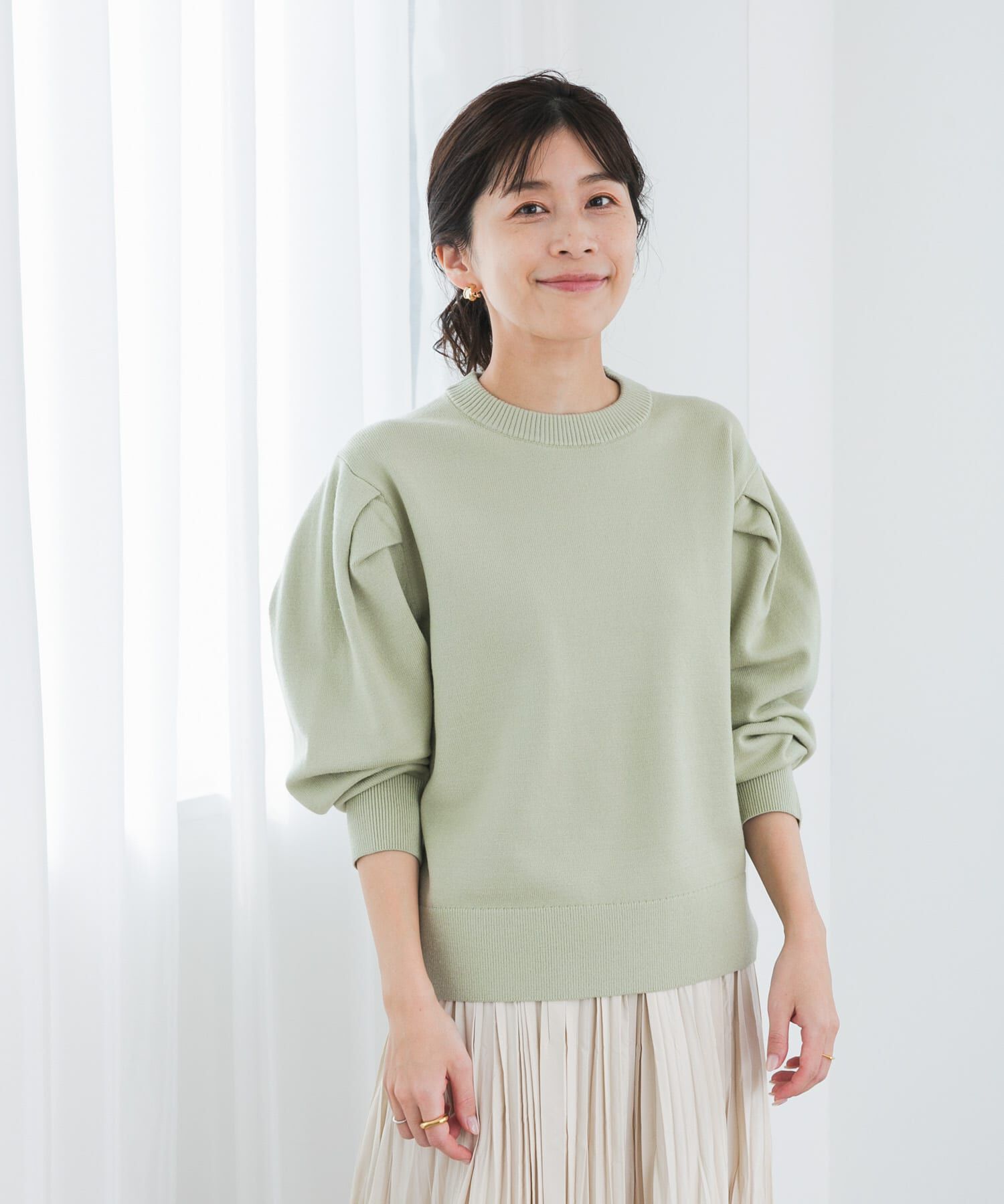 URBAN RESEARCH DOORS「『UR TECH 200日ニット』ショルダータックプルオーバー」|ニット・セーター|