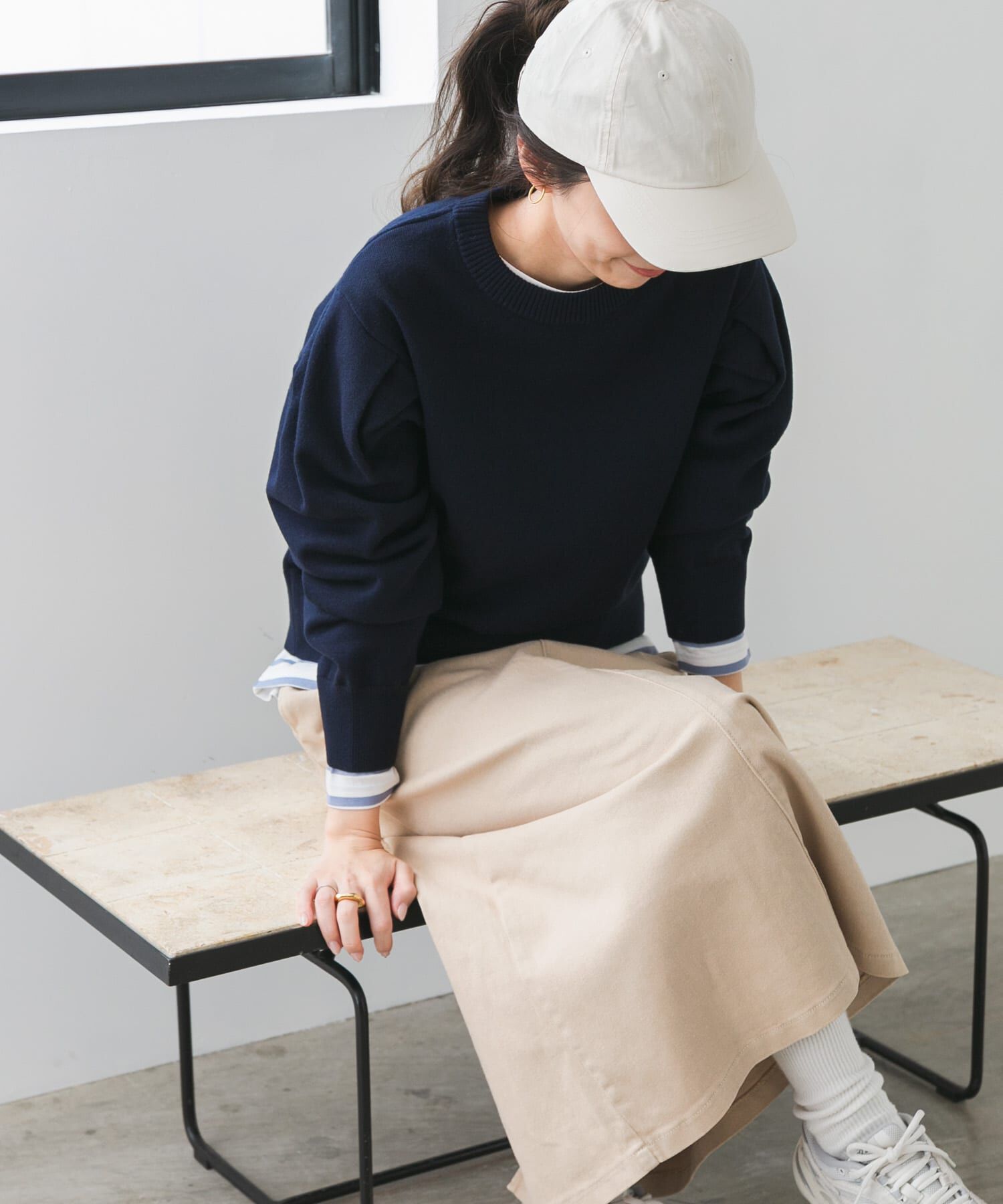 URBAN RESEARCH DOORS「『UR TECH 200日ニット』ショルダータックプルオーバー」|ニット・セーター|