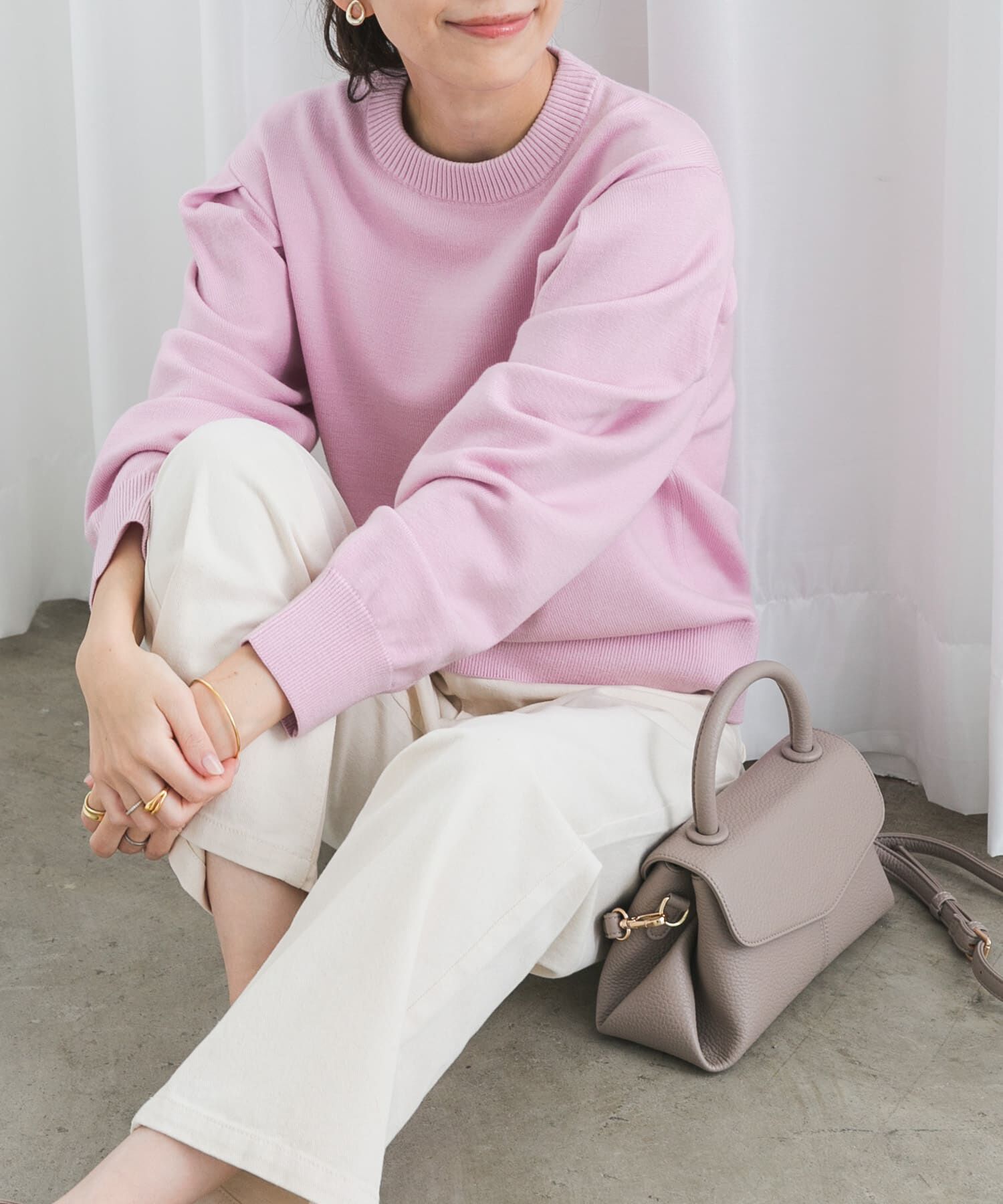 URBAN RESEARCH DOORS「『UR TECH 200日ニット』ショルダータックプルオーバー」|ニット・セーター|