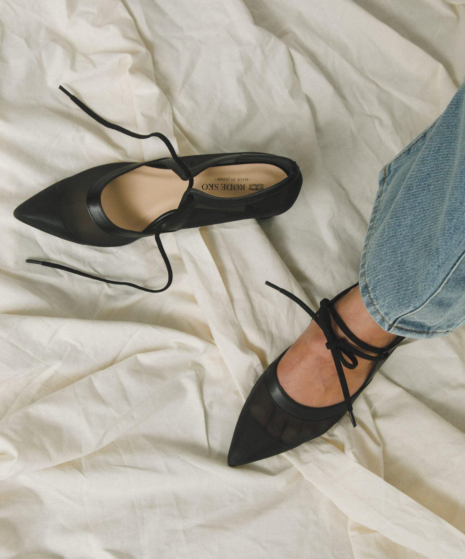 RODE SKO「『MADE IN JAPAN』チャンキーヒールリボンパンプス」|パンプス|