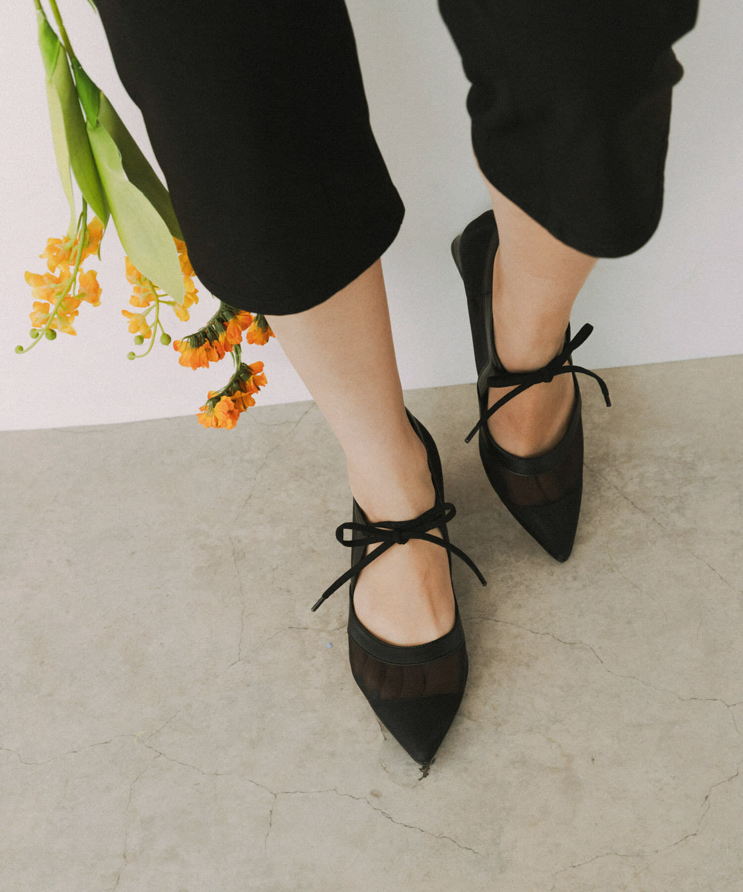 RODE SKO「『MADE IN JAPAN』チャンキーヒールリボンパンプス」|パンプス|