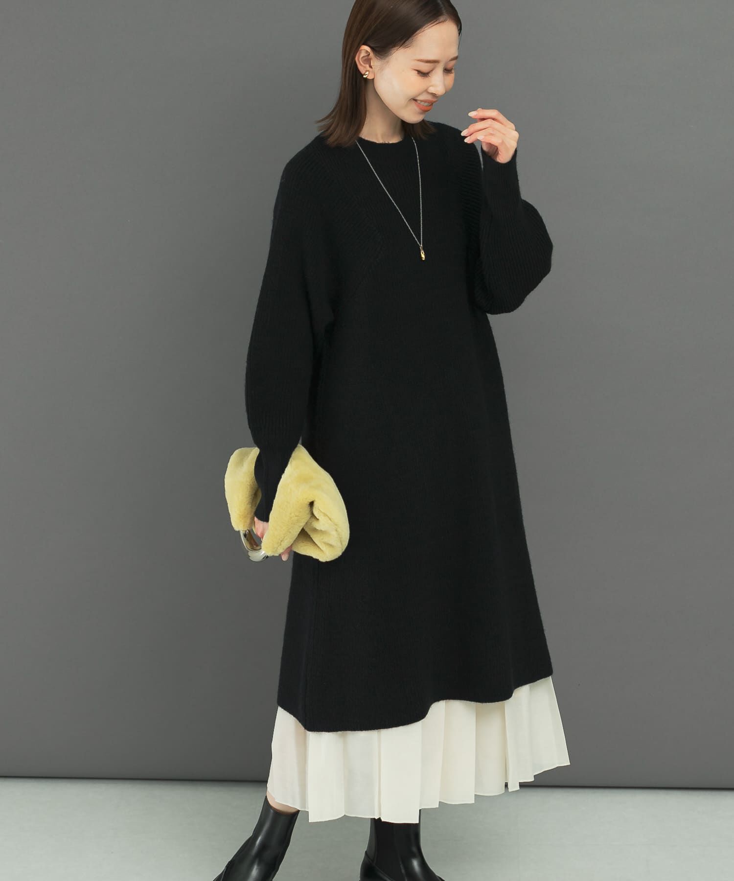 URBAN RESEARCH ROSSO「『WEB限定』畦ニットミニワンピース」|ワンピース|