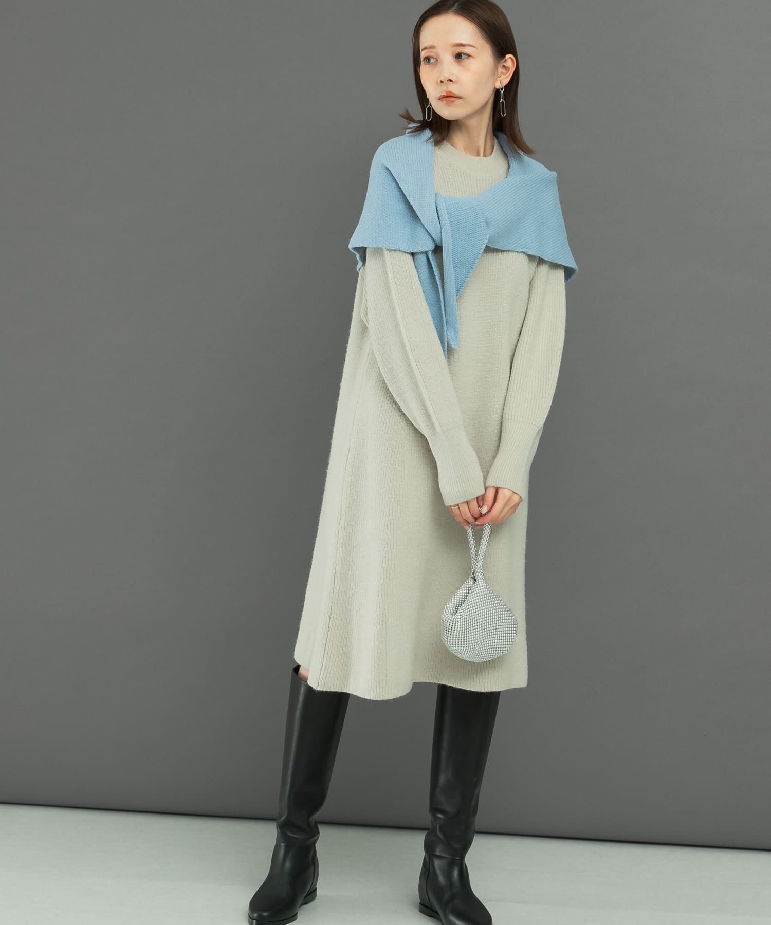 URBAN RESEARCH ROSSO「『WEB限定』畦ニットミニワンピース」|ワンピース|