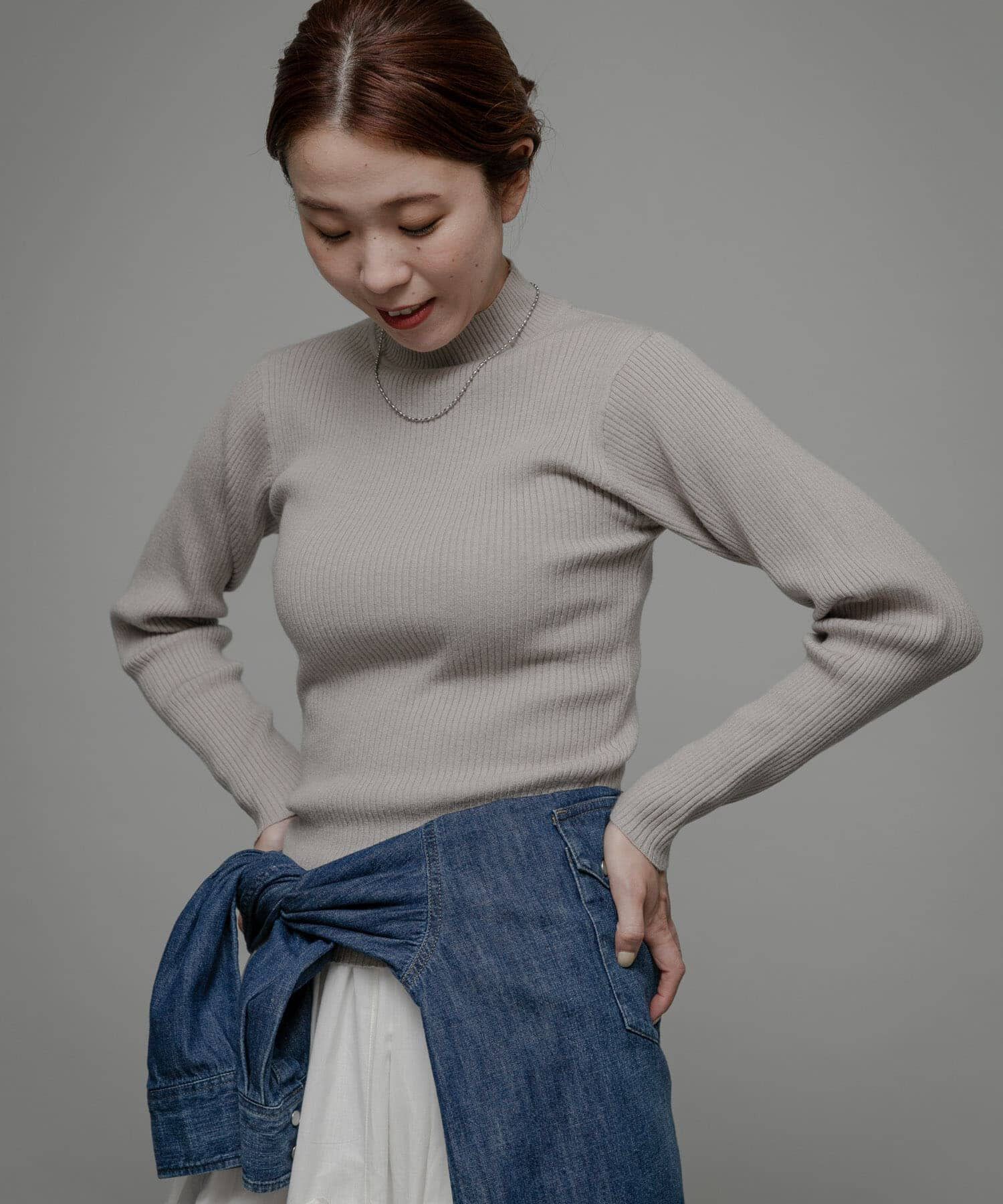 Sonny Label 「ウォッシャブルリブハイネックニットプルオーバー」|ニット・セーター|