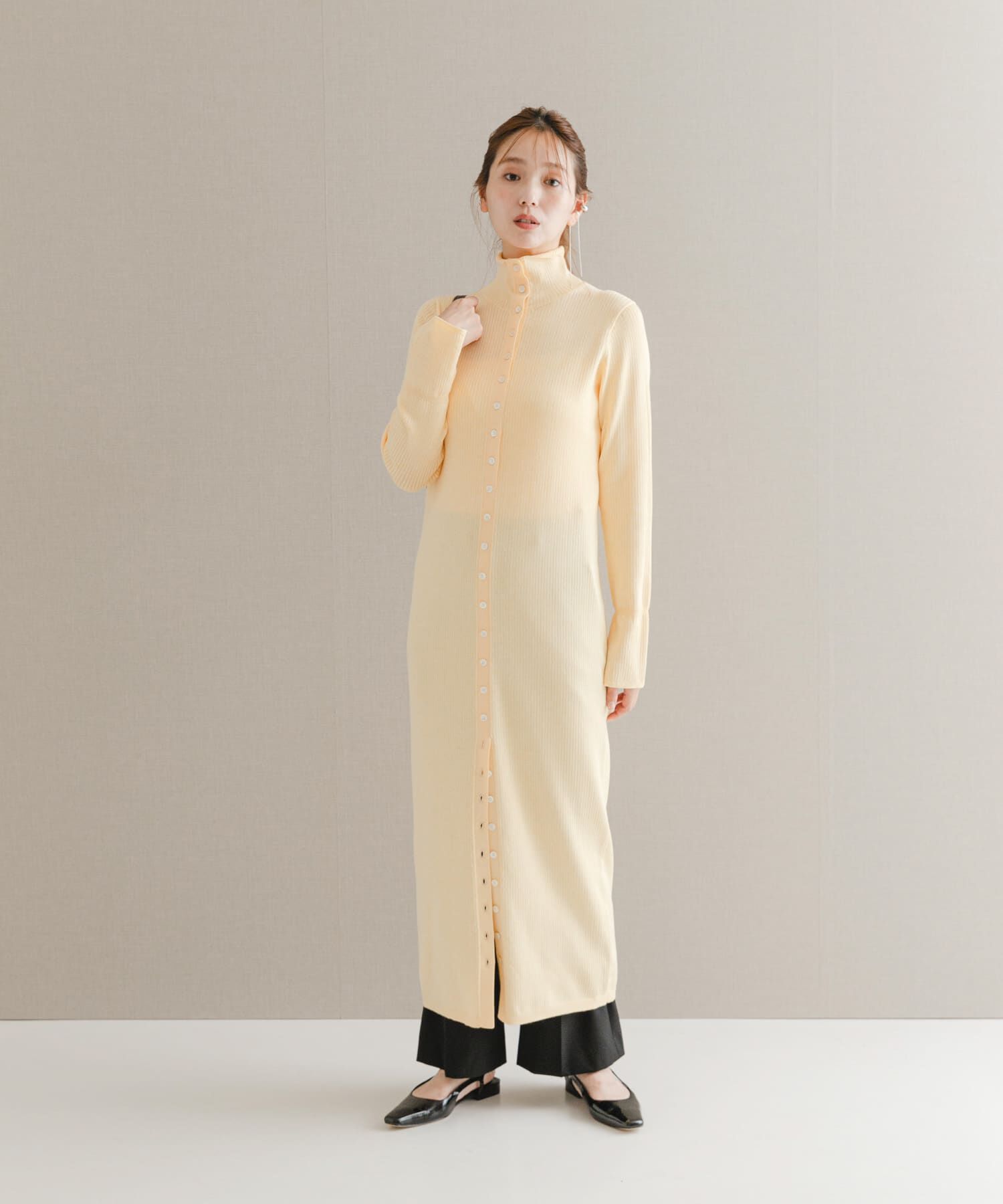 URBAN RESEARCH ROSSO「スパークリングロングニットワンピース」|ワンピース|イエロー