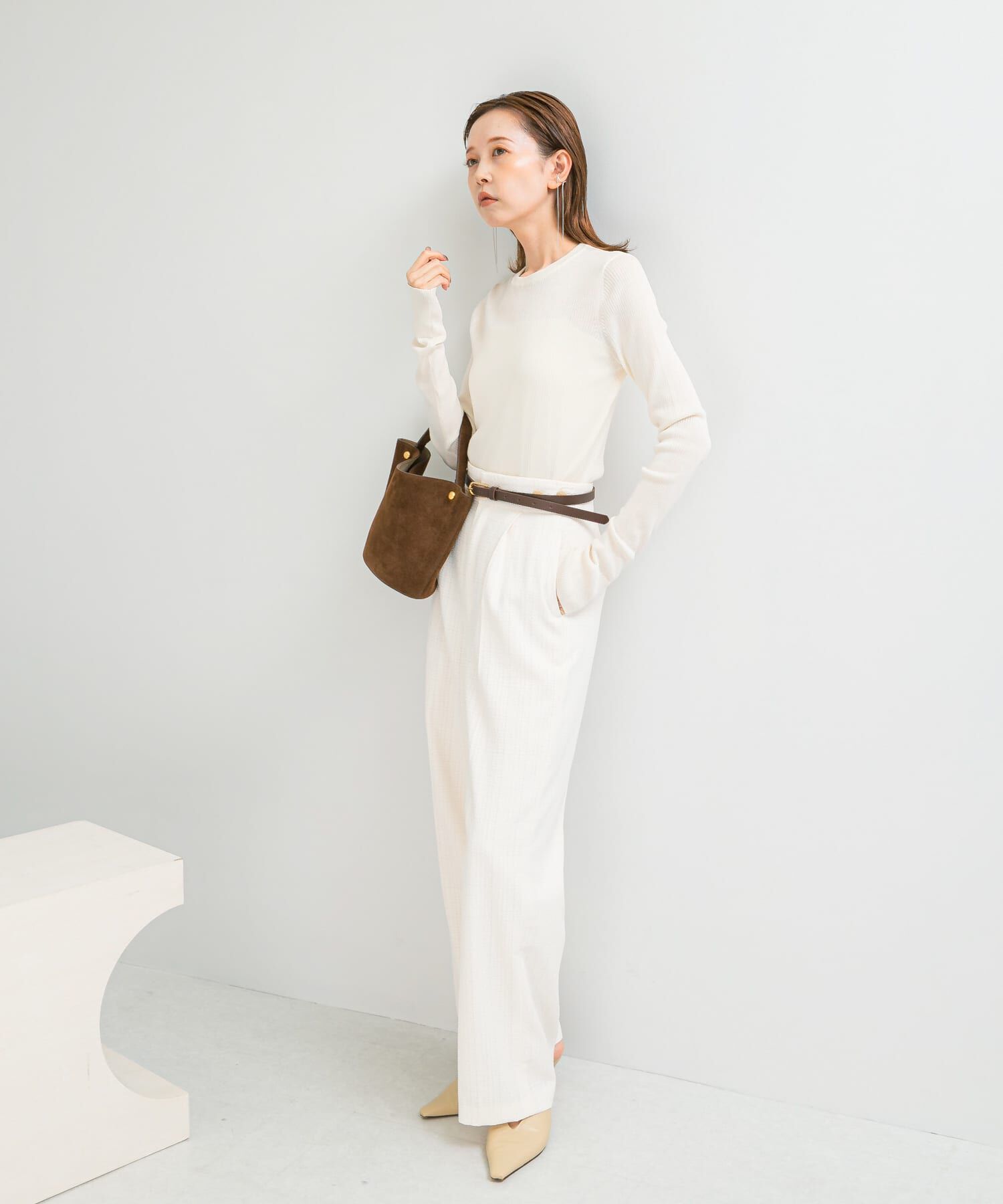 URBAN RESEARCH ROSSO「シルク混リブデザインニット」|ニット・セーター|