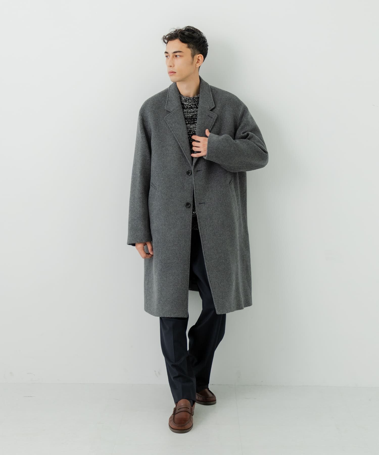 URBAN RESEARCH「WOOL OVER CHESTER COAT」|チェスターコート|