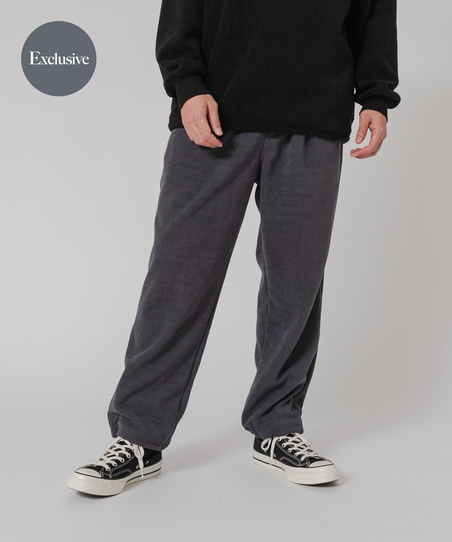 URBAN RESEARCH「『別注』THOUSAND MILE&times;URBAN RESEARCH　ニットフリースパンツ」|その他|チャコールグレー