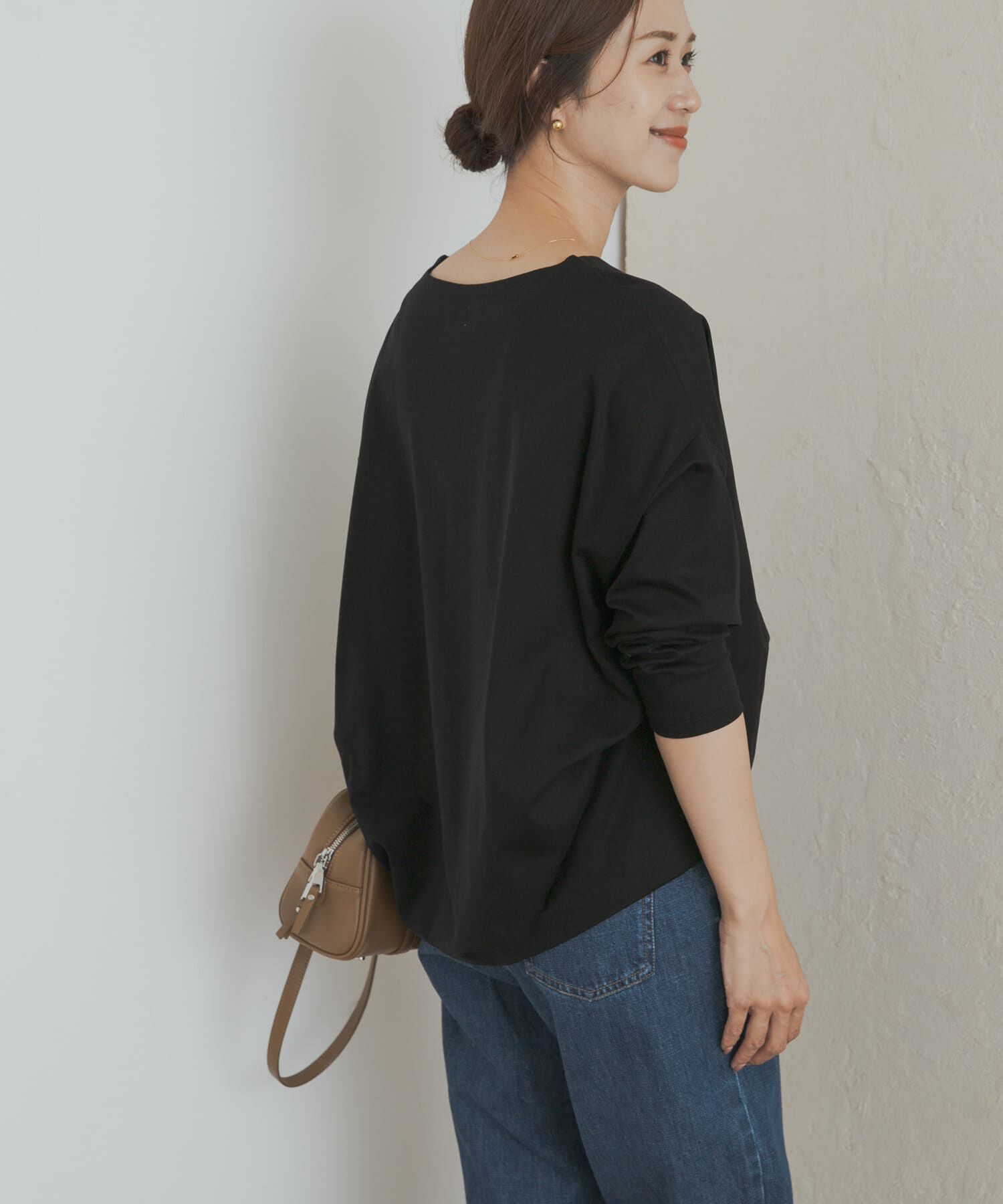 URBAN RESEARCH DOORS「コットンバックタック長袖プルオーバー」|Tシャツ・カットソー|