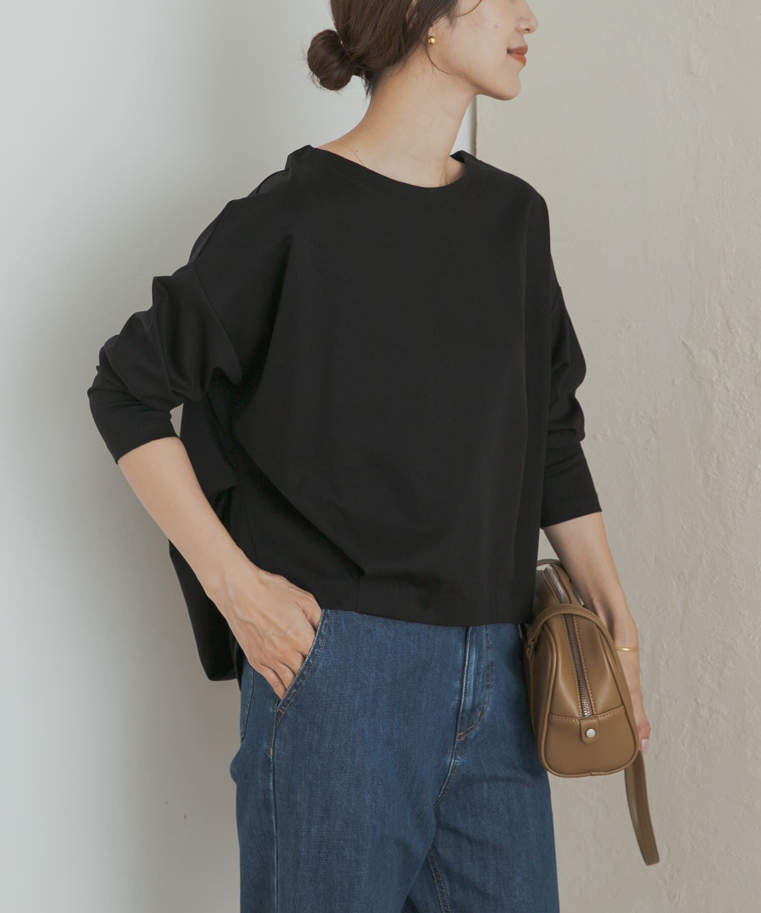 URBAN RESEARCH DOORS「コットンバックタック長袖プルオーバー」|Tシャツ・カットソー|