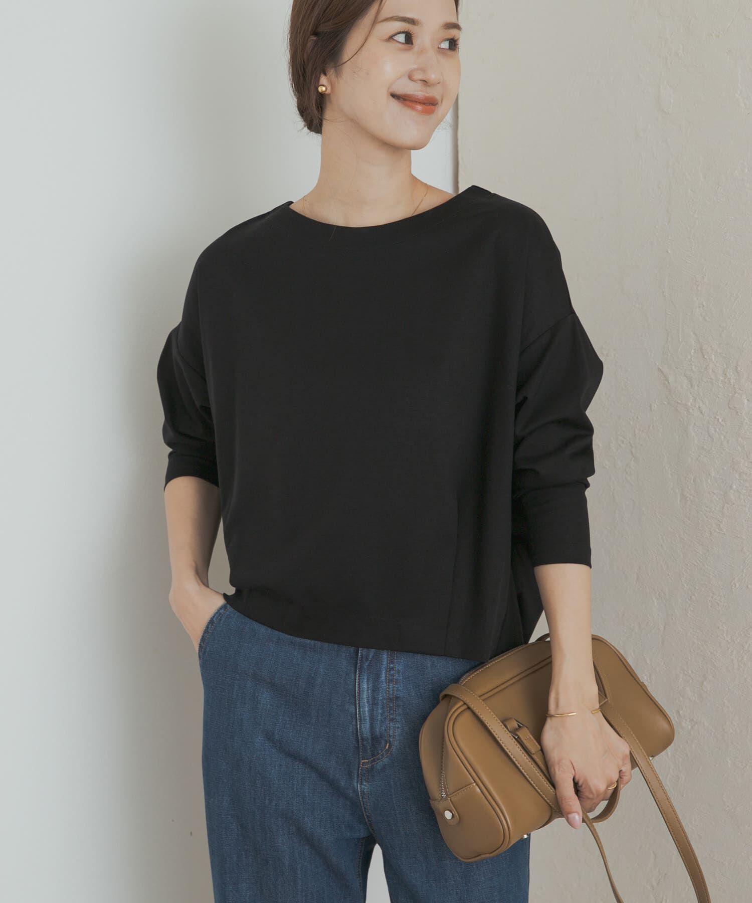 URBAN RESEARCH DOORS「コットンバックタック長袖プルオーバー」|Tシャツ・カットソー|