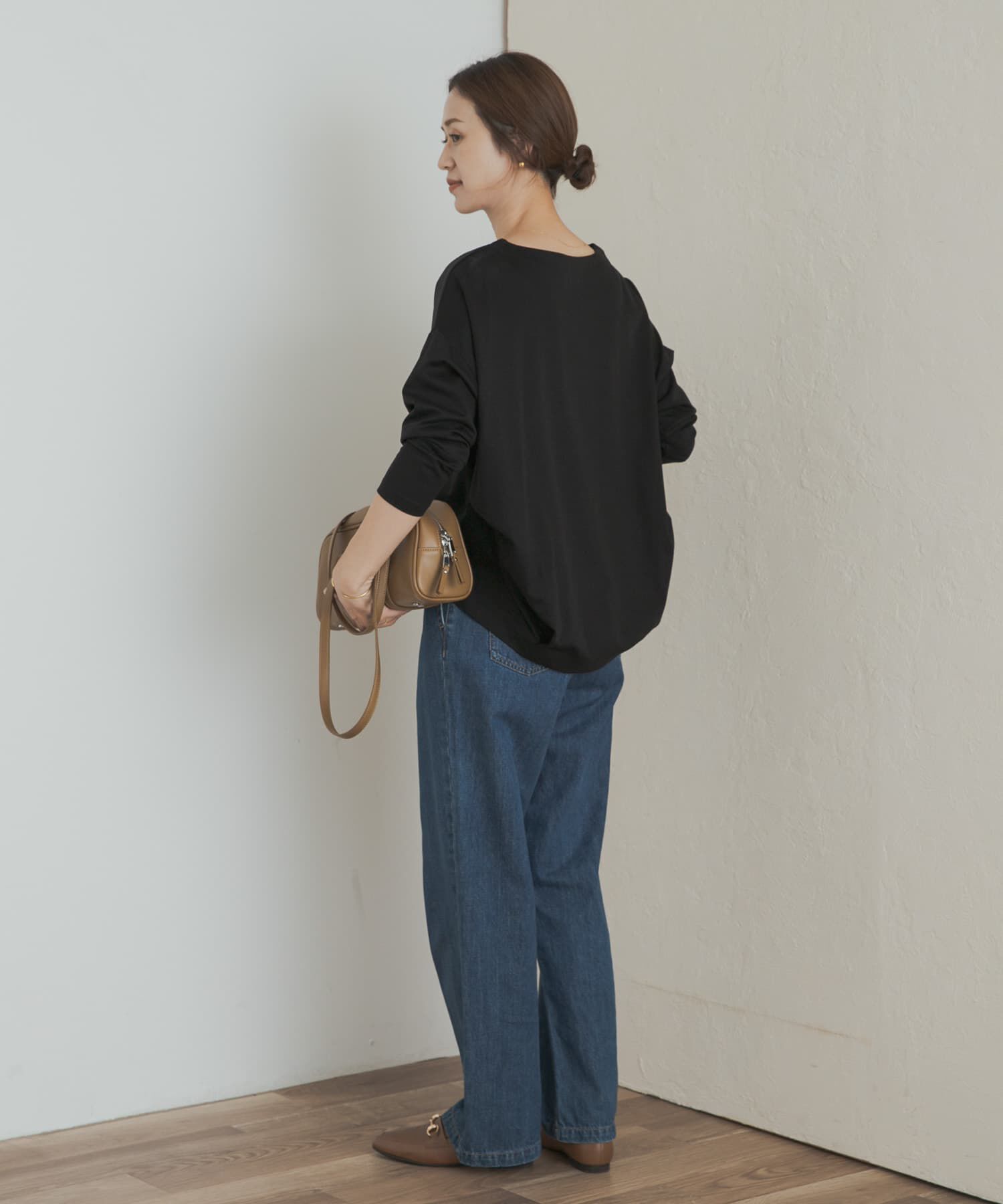 URBAN RESEARCH DOORS「コットンバックタック長袖プルオーバー」|Tシャツ・カットソー|