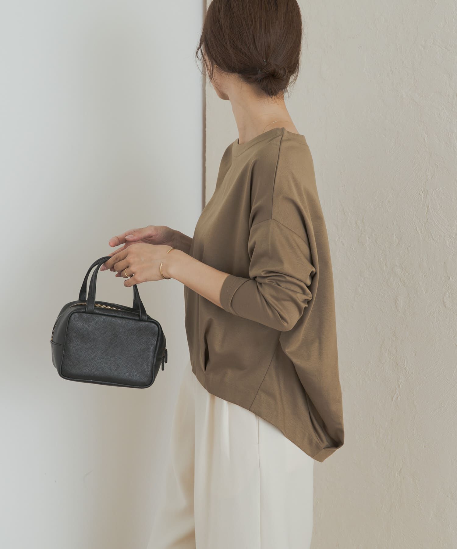 URBAN RESEARCH DOORS「コットンバックタック長袖プルオーバー」|Tシャツ・カットソー|