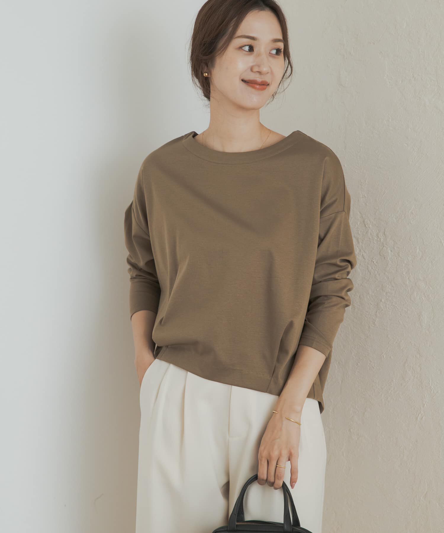 URBAN RESEARCH DOORS「コットンバックタック長袖プルオーバー」|Tシャツ・カットソー|