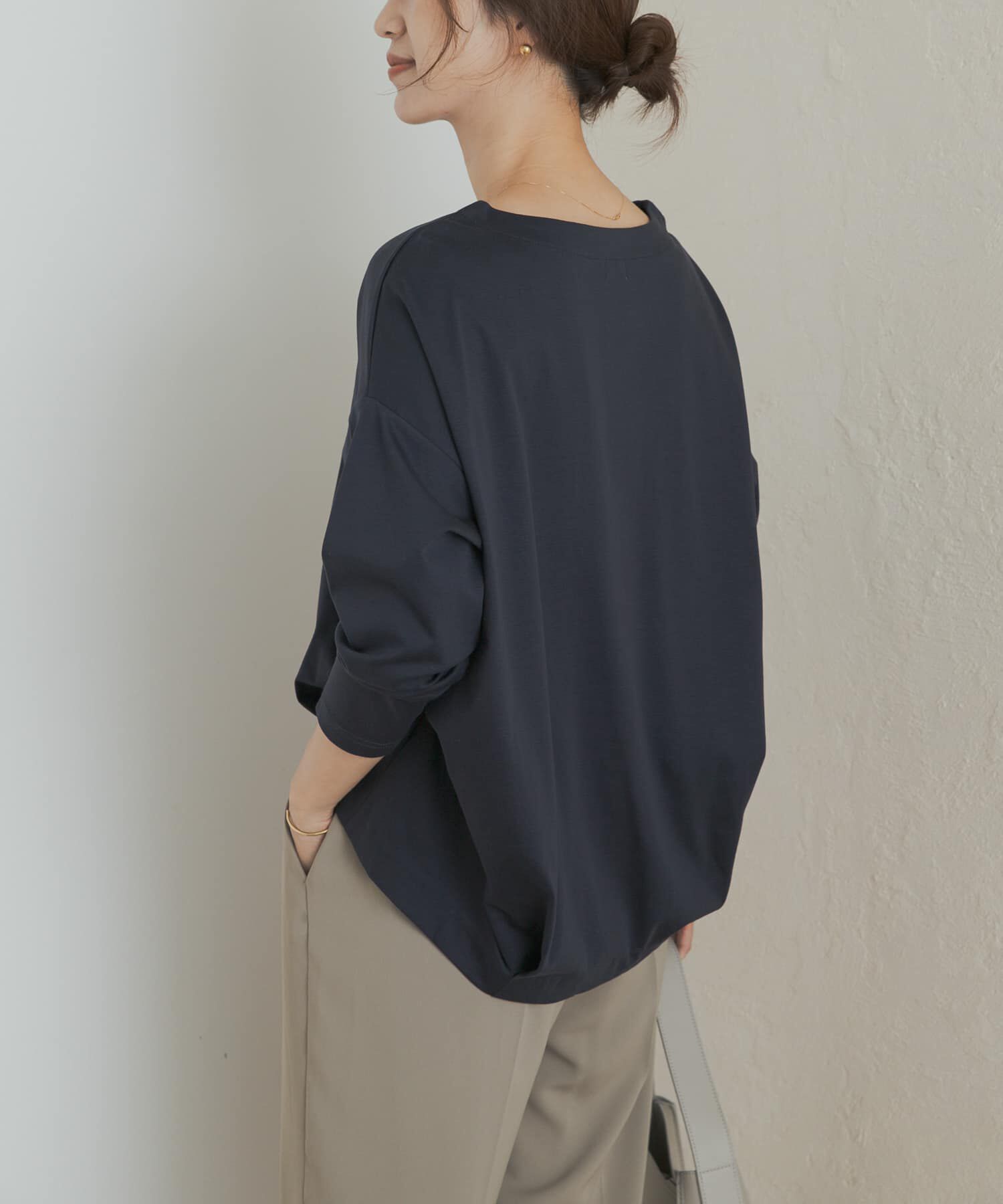 URBAN RESEARCH DOORS「コットンバックタック長袖プルオーバー」|Tシャツ・カットソー|