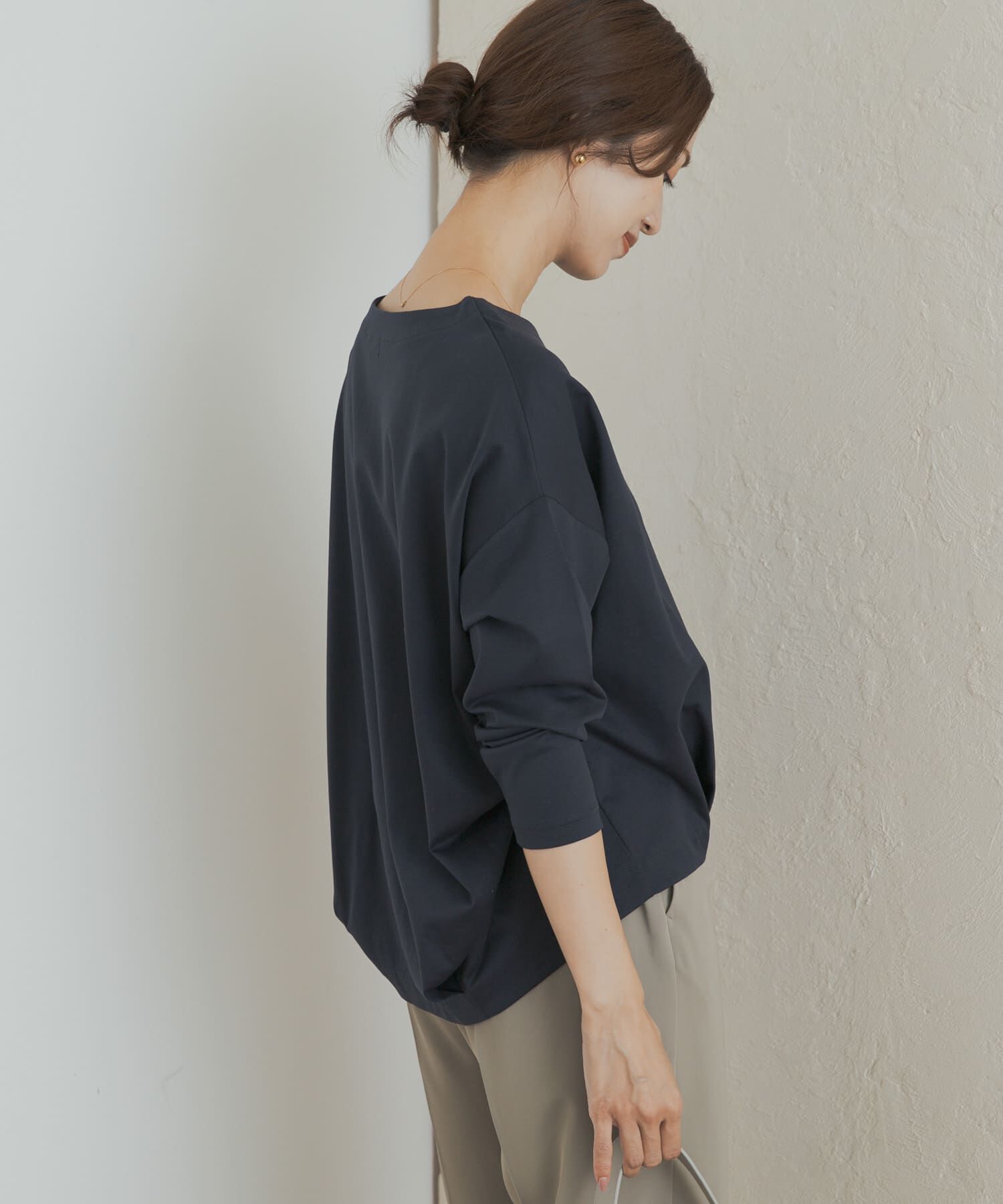 URBAN RESEARCH DOORS「コットンバックタック長袖プルオーバー」|Tシャツ・カットソー|