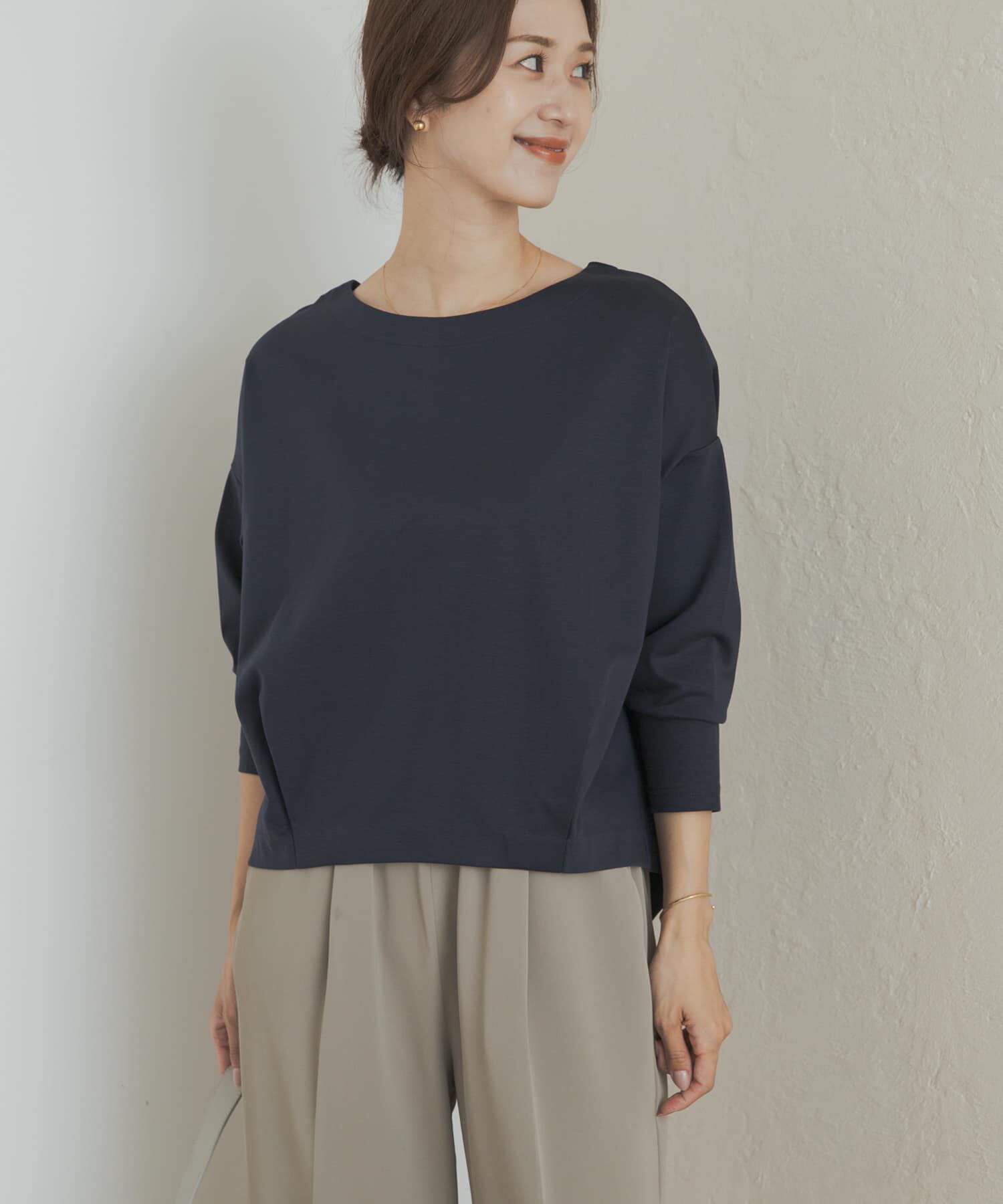 URBAN RESEARCH DOORS「コットンバックタック長袖プルオーバー」|Tシャツ・カットソー|