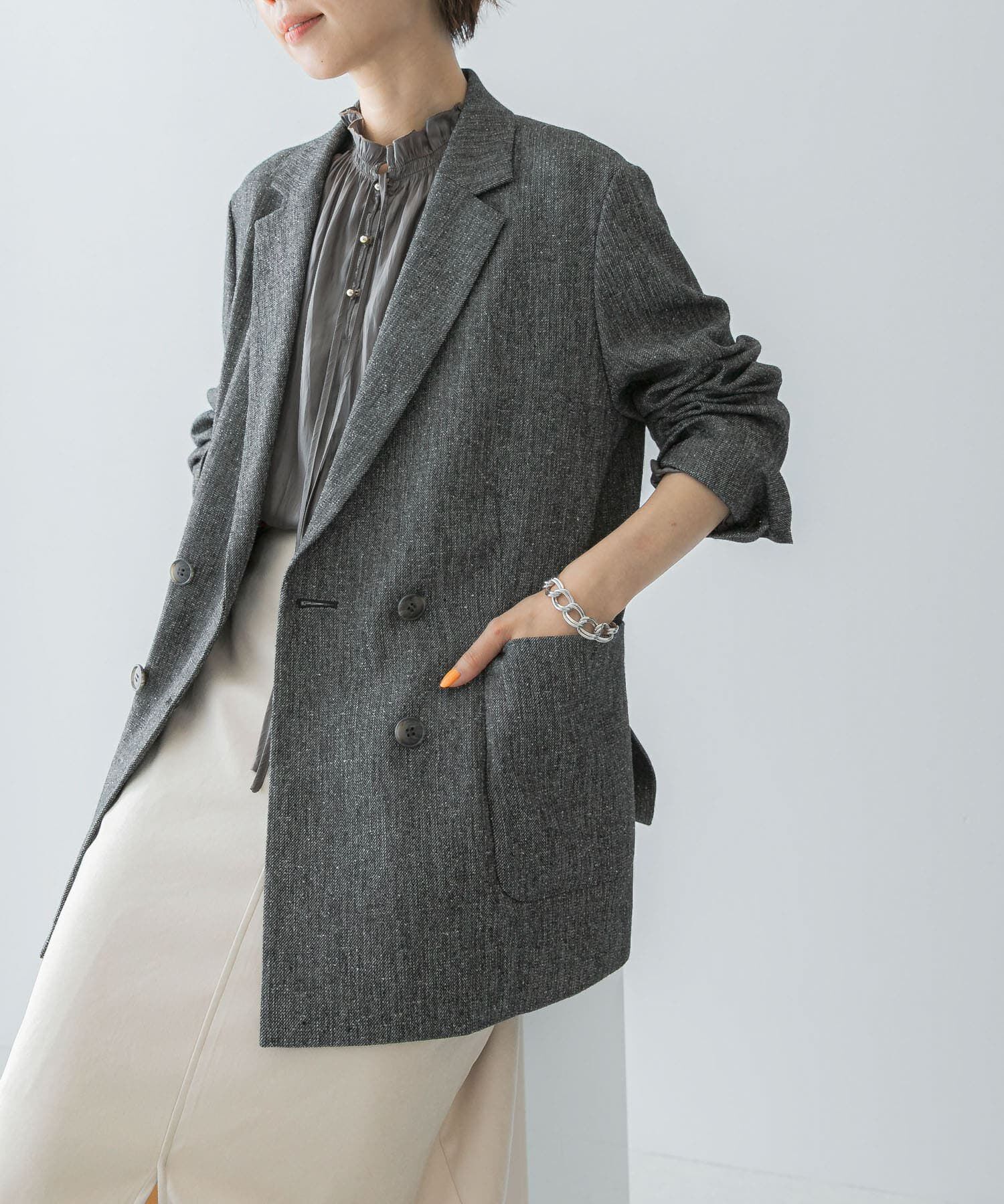 URBAN RESEARCH ROSSO「ツイードテーラードダブルジャケット」|その他|