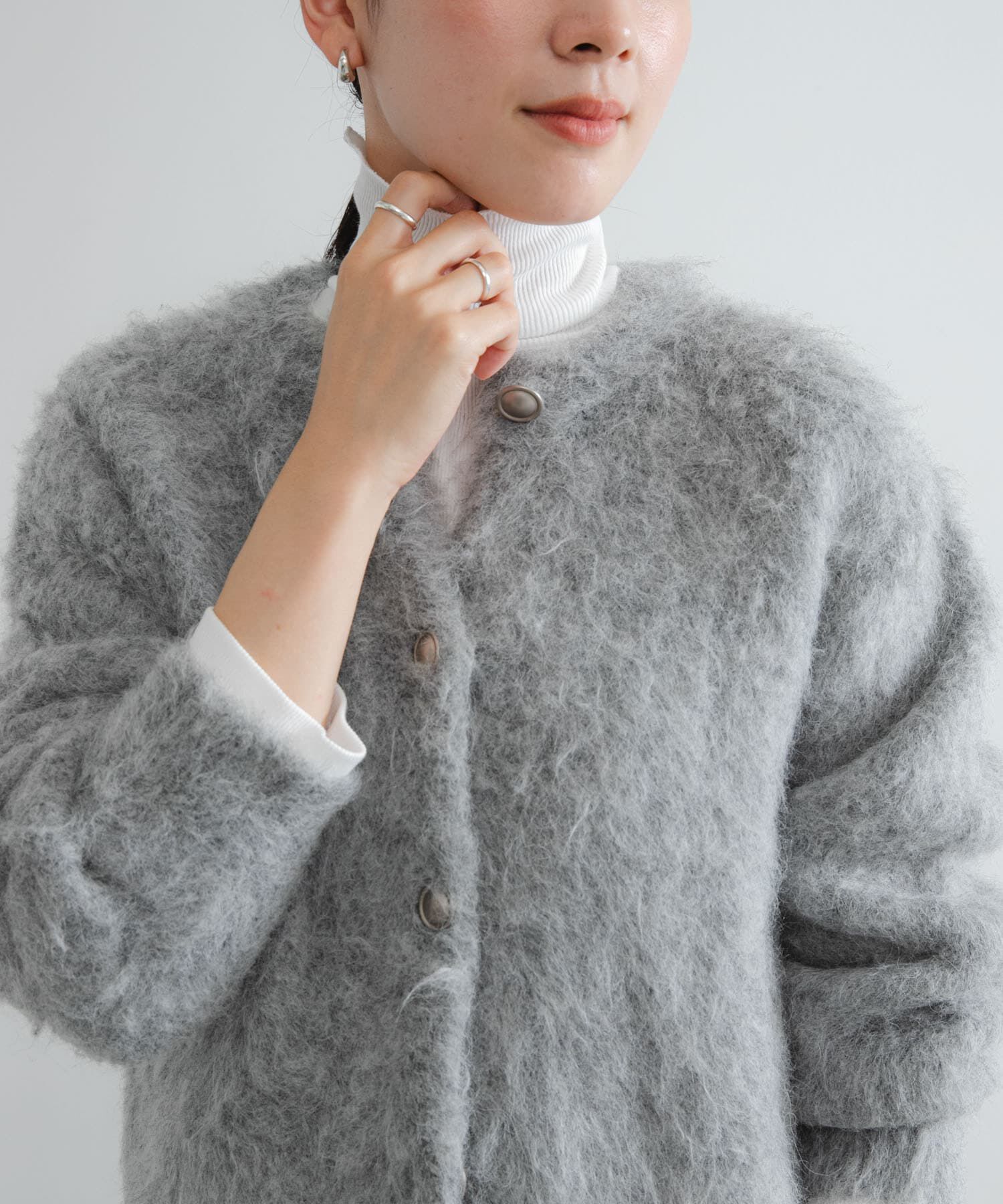 URBAN RESEARCH「『UR TECH』裏起毛タートルネックカットソー」|Tシャツ・カットソー|ホワイト