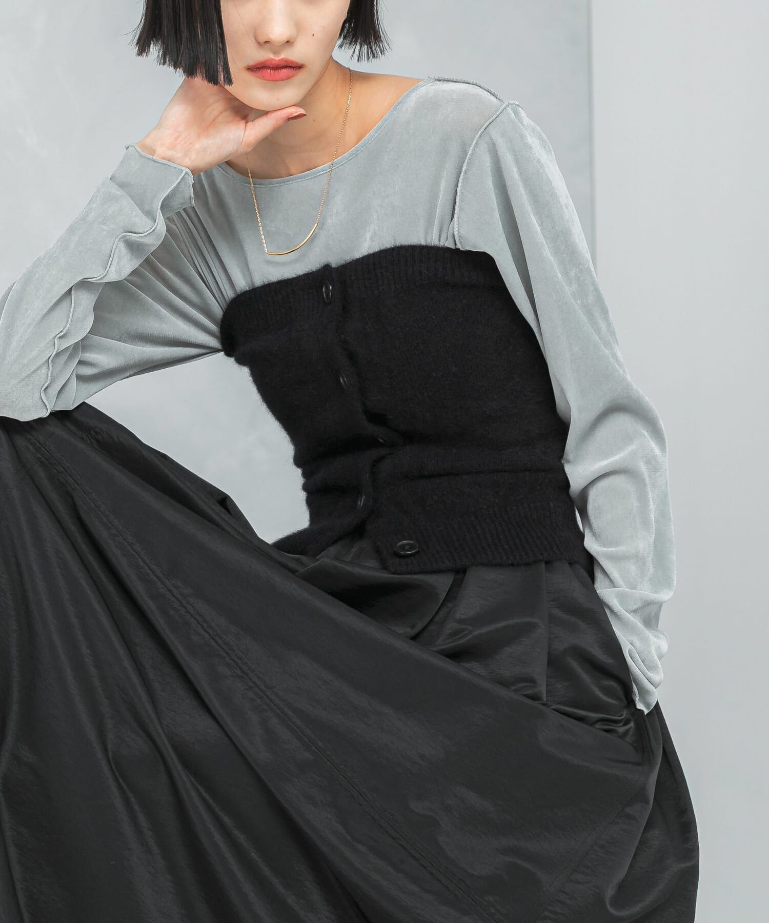 URBAN RESEARCH ROSSO「エアリーニットボタンデザインビスチェ」|ニット・セーター|