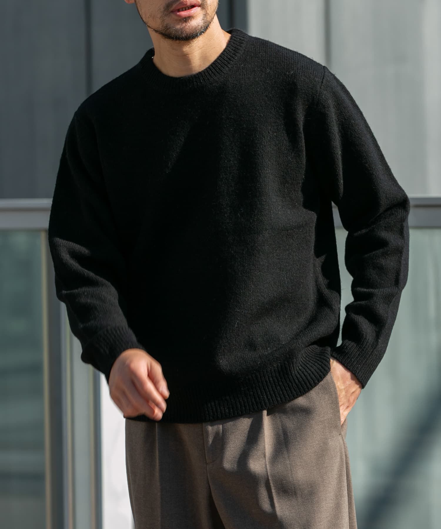 URBAN RESEARCH ROSSO「『XLサイズあり』シェットランドウールクルーネックニット」|ニット・セーター|