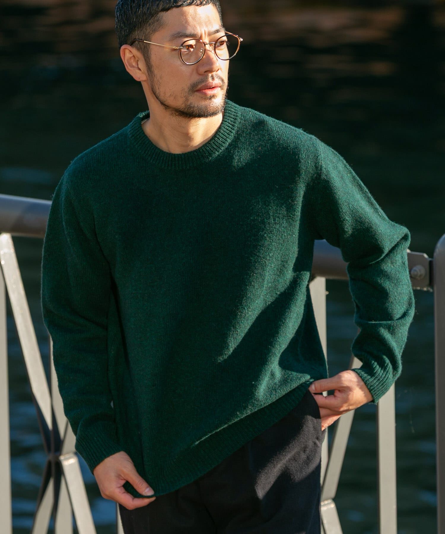 URBAN RESEARCH ROSSO「『XLサイズあり』シェットランドウールクルーネックニット」|ニット・セーター|