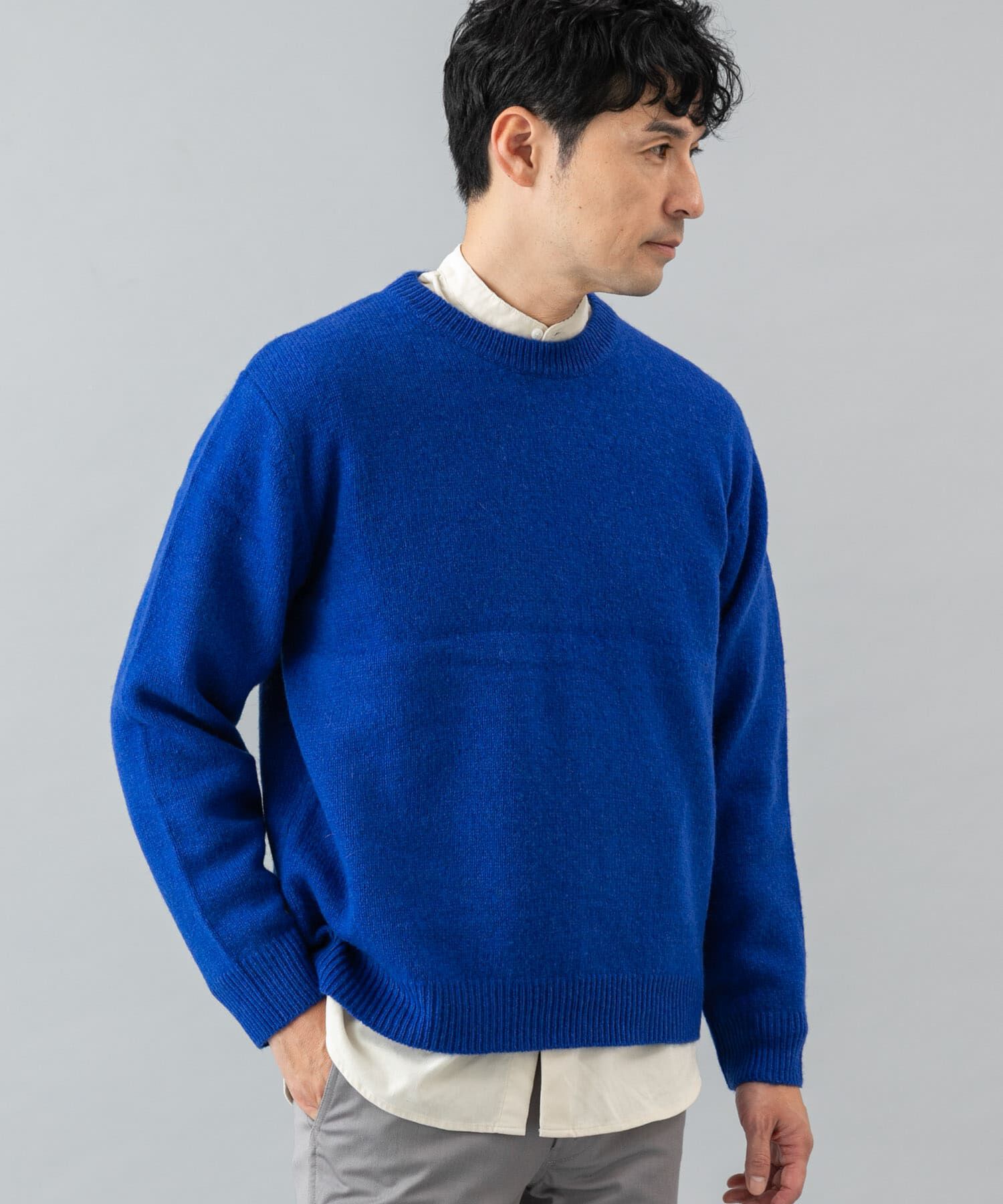 URBAN RESEARCH ROSSO「『XLサイズあり』シェットランドウールクルーネックニット」|ニット・セーター|