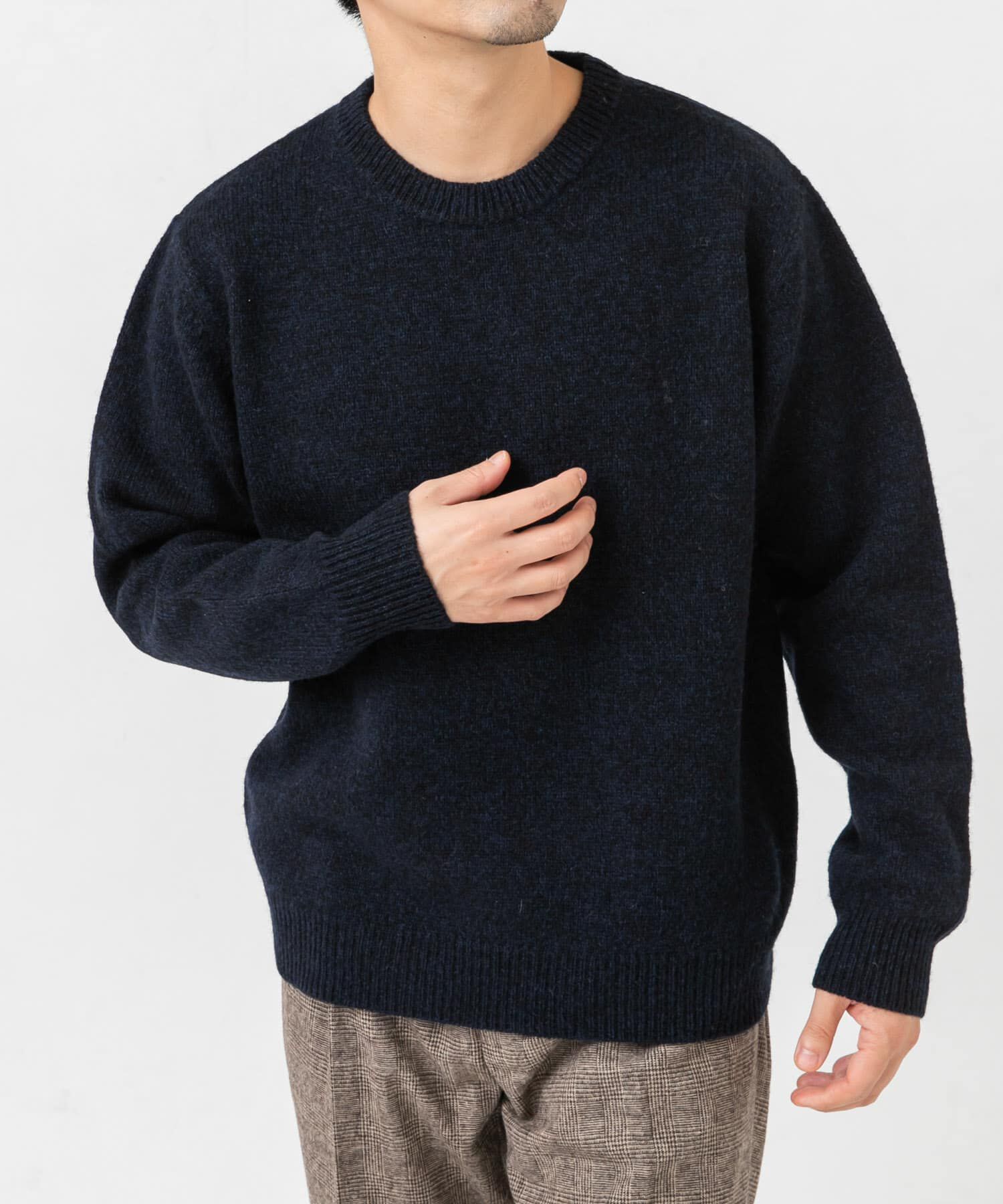 URBAN RESEARCH ROSSO「『XLサイズあり』シェットランドウールクルーネックニット」|ニット・セーター|