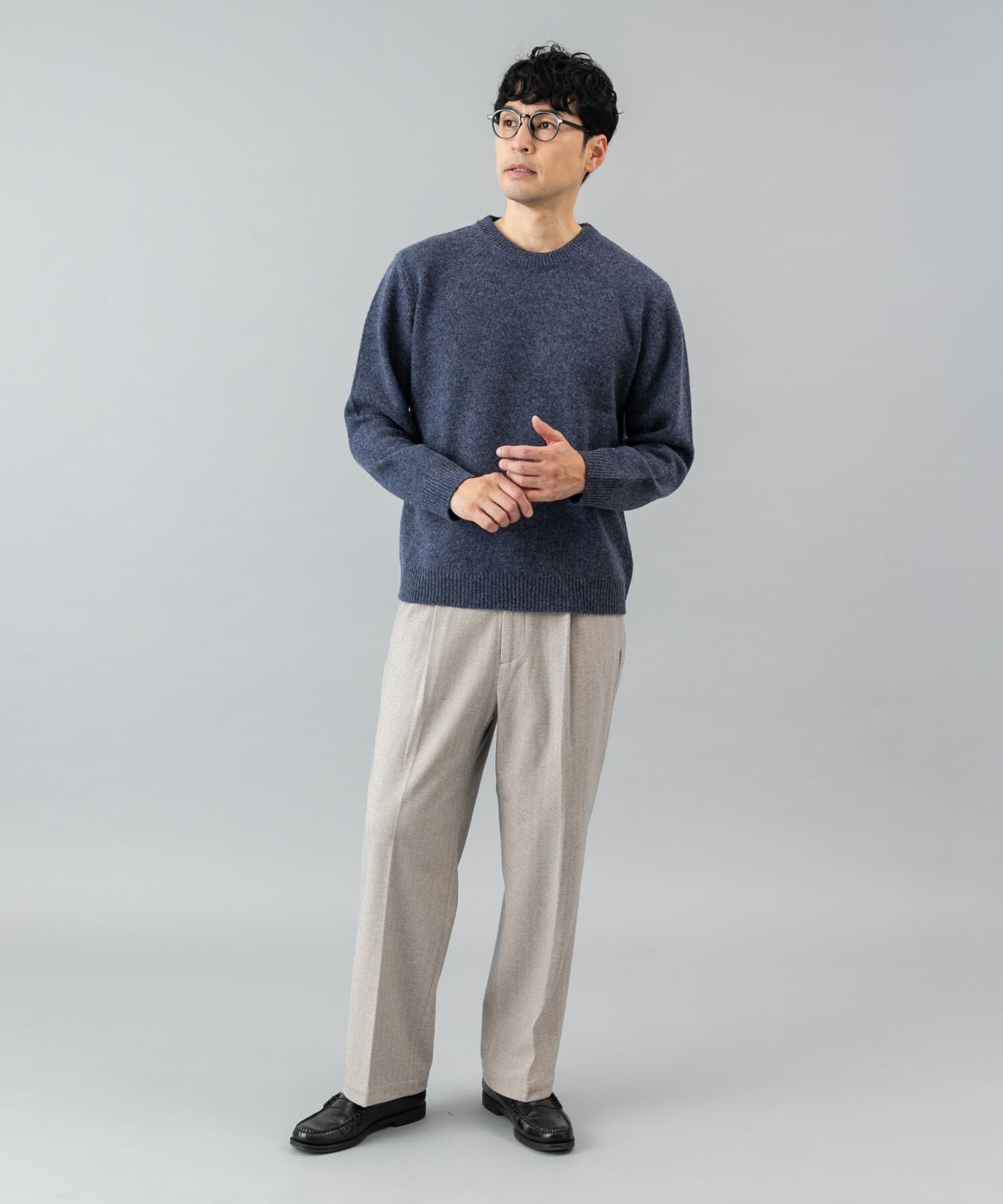 URBAN RESEARCH ROSSO「『XLサイズあり』シェットランドウールクルーネックニット」|ニット・セーター|